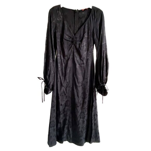 Staud Sofia Midi Dress, Black, Size 0, New with Tag - Picture 3 of 13